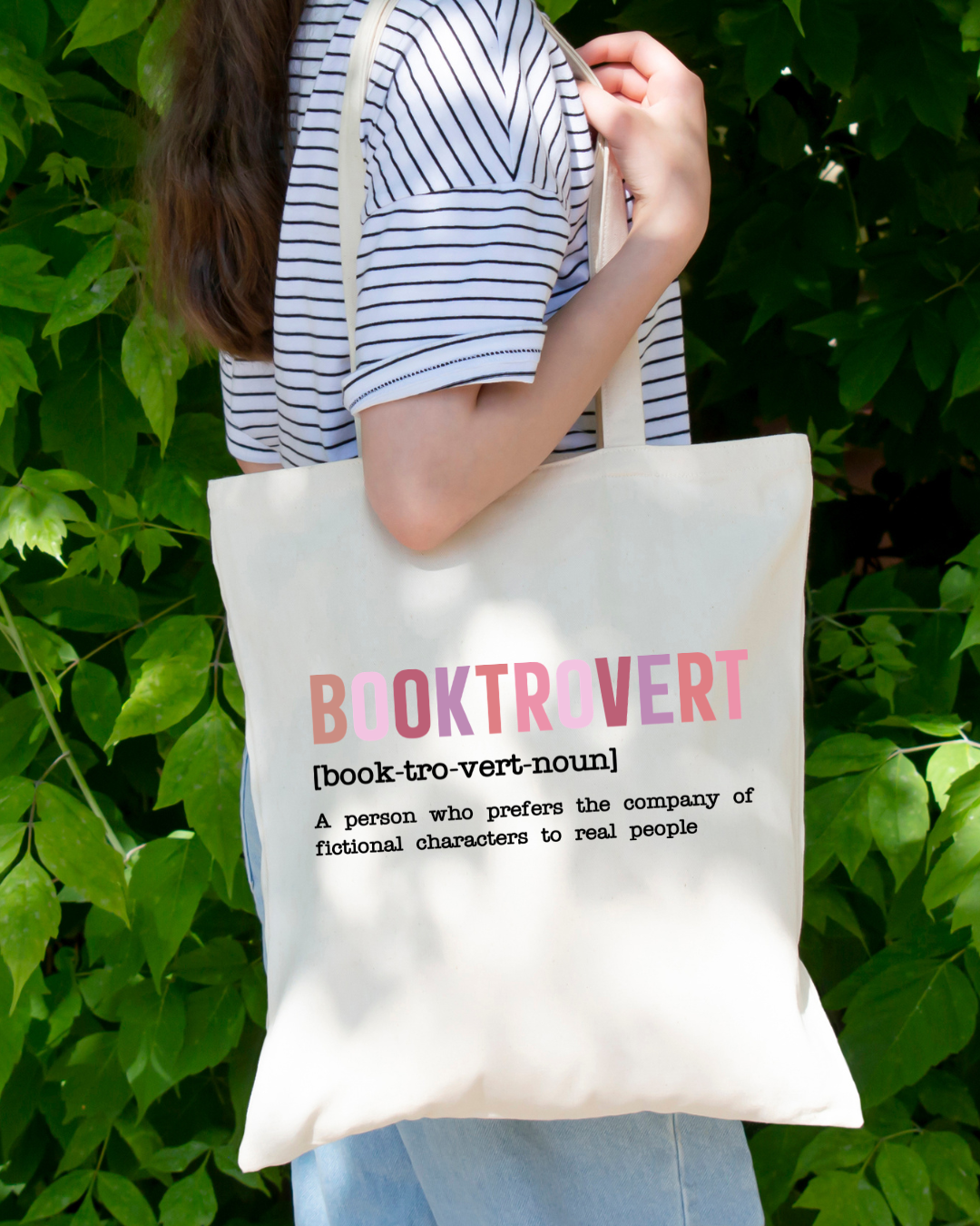 Booktrovert Magnetic Snap Closure Canvas Tote