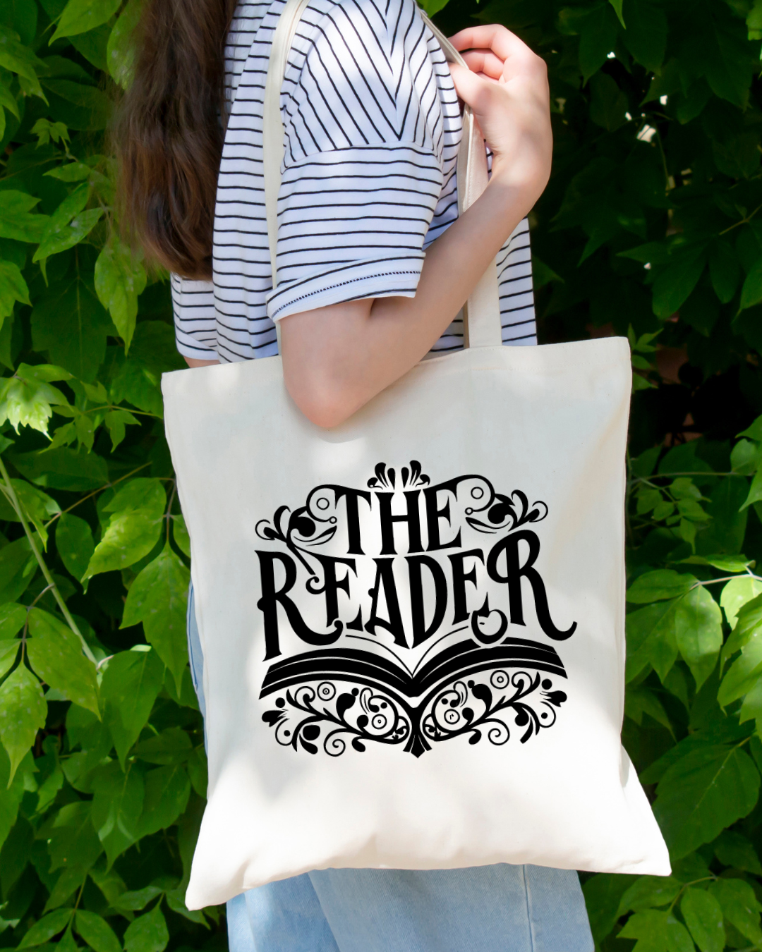 The Reader Magnetic Snap Closure Canvas Tote