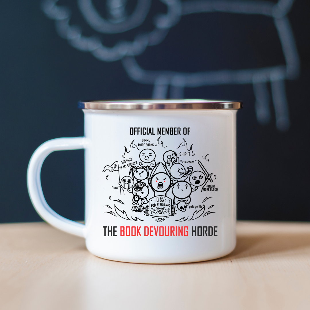 Book Devouring Horde "Official Member"  Camping Mug