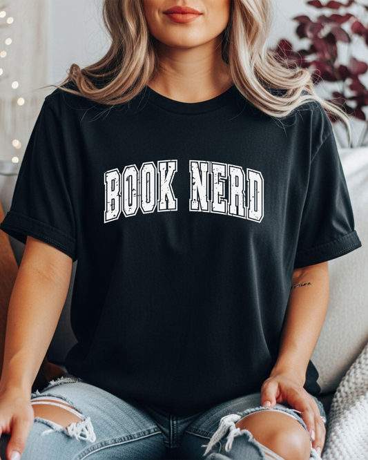 Book Nerd Distressed Women's Tee