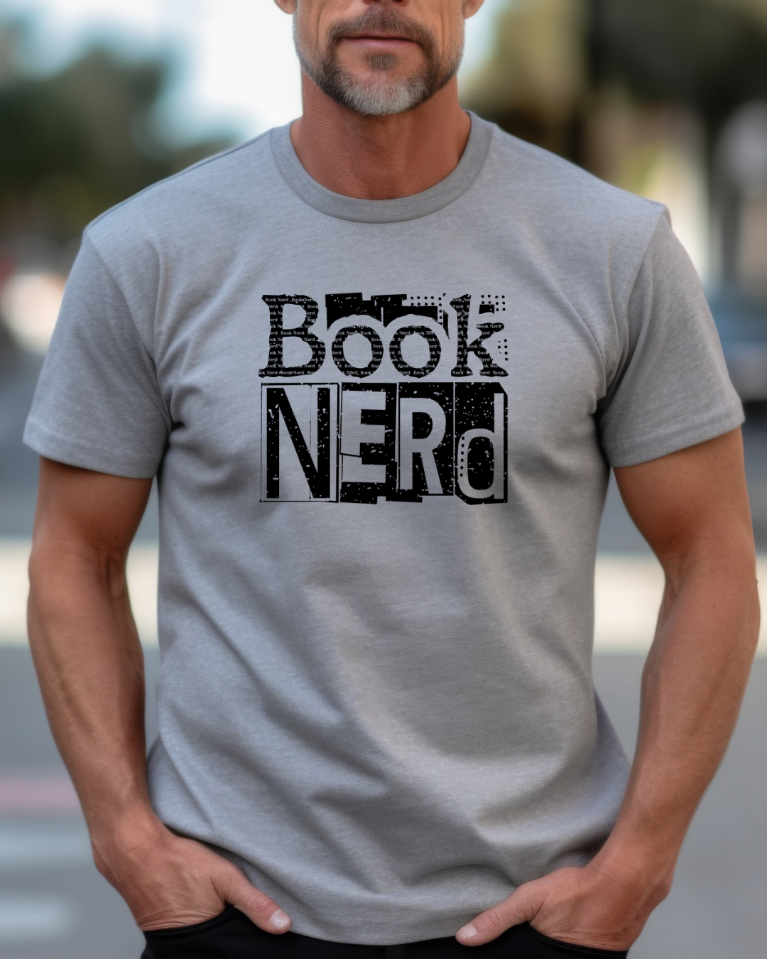 Book Nerd Newspaper Print Men's Tee