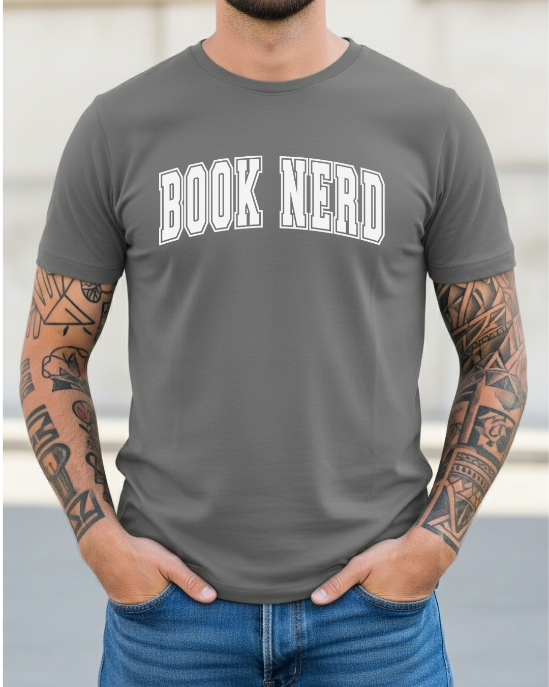 Book Nerd Varsity Men's Tee