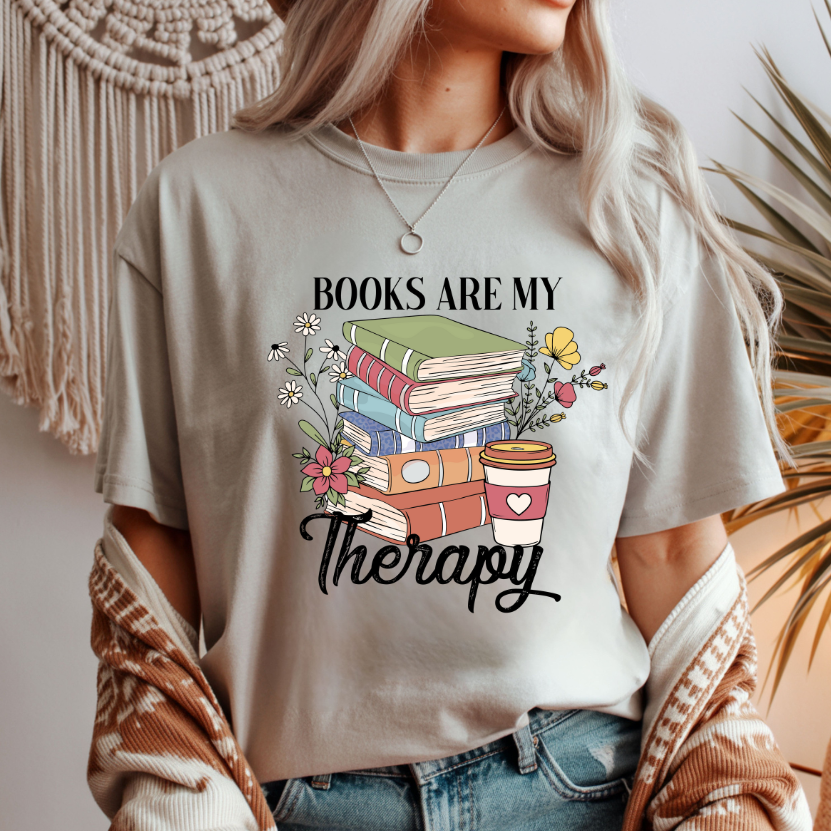 Books Are My Therapy Women's Tee