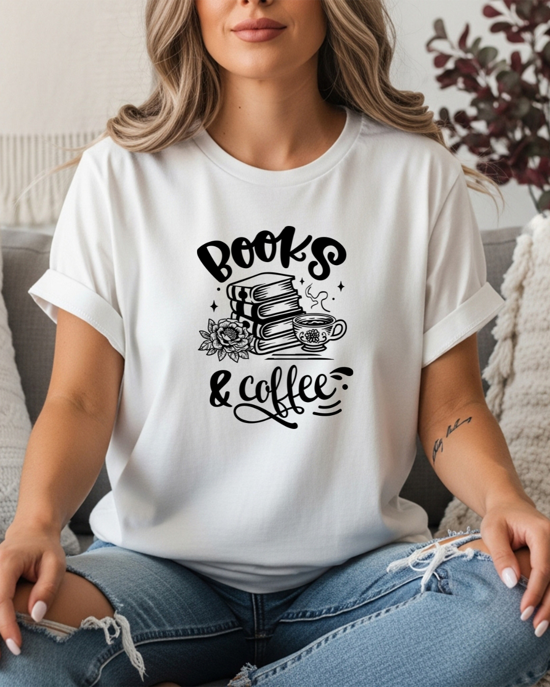 Books & Coffee Women's Tee