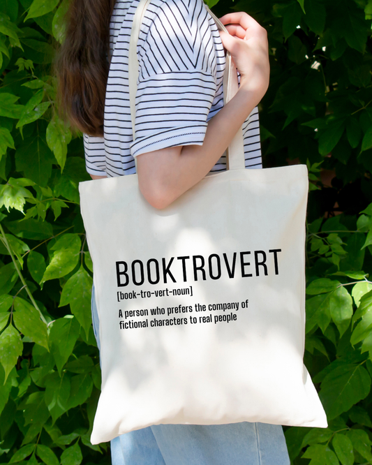 Booktrovert Magnetic Snap Closure Canvas Tote