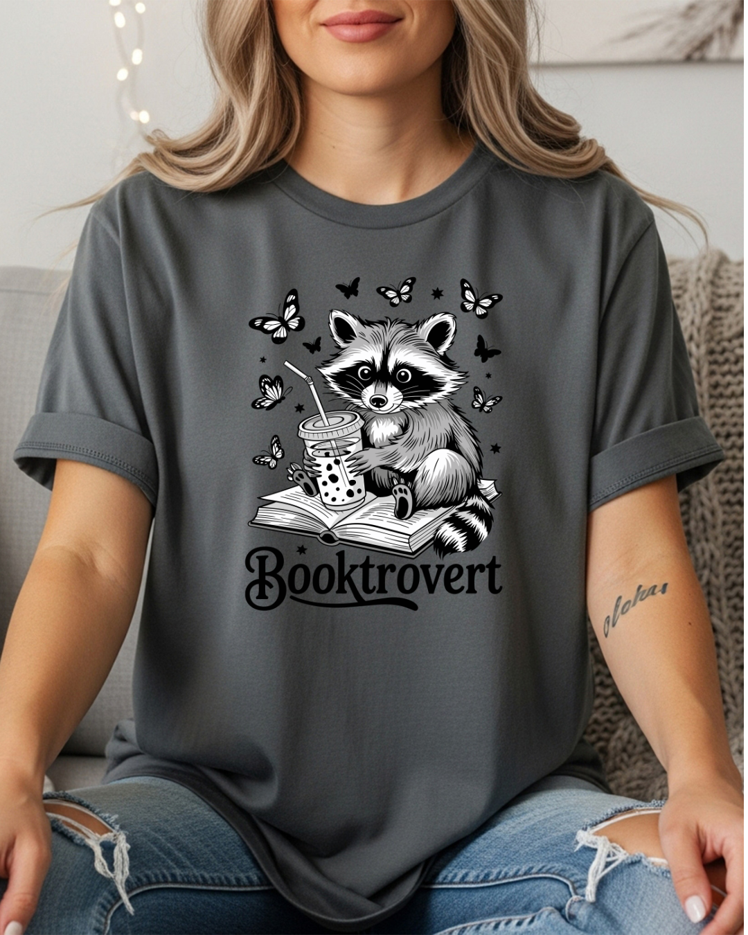 Booktrovert Racoon Women's Tee