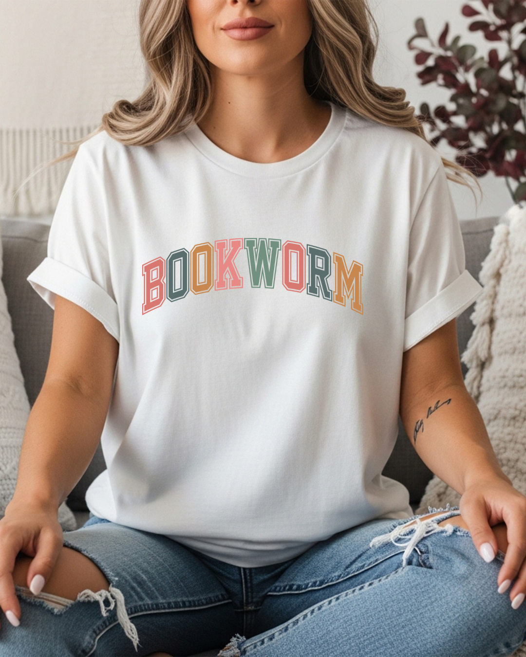 Bookworm Colorful Women's Tee