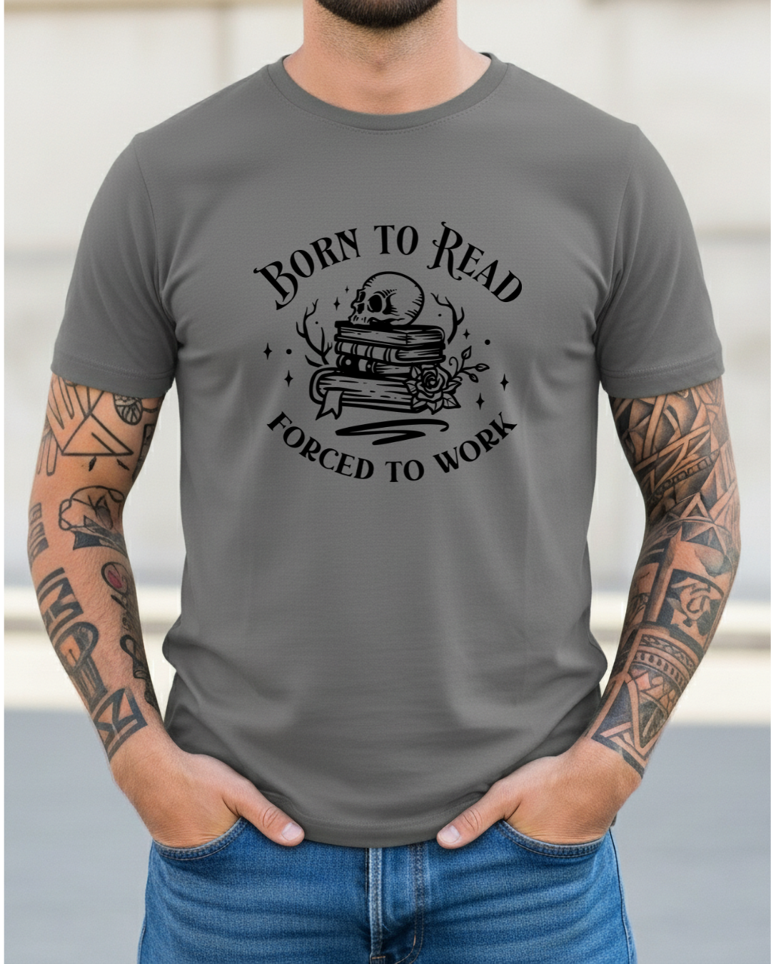 Born to Read Forced to Work Men's Tee