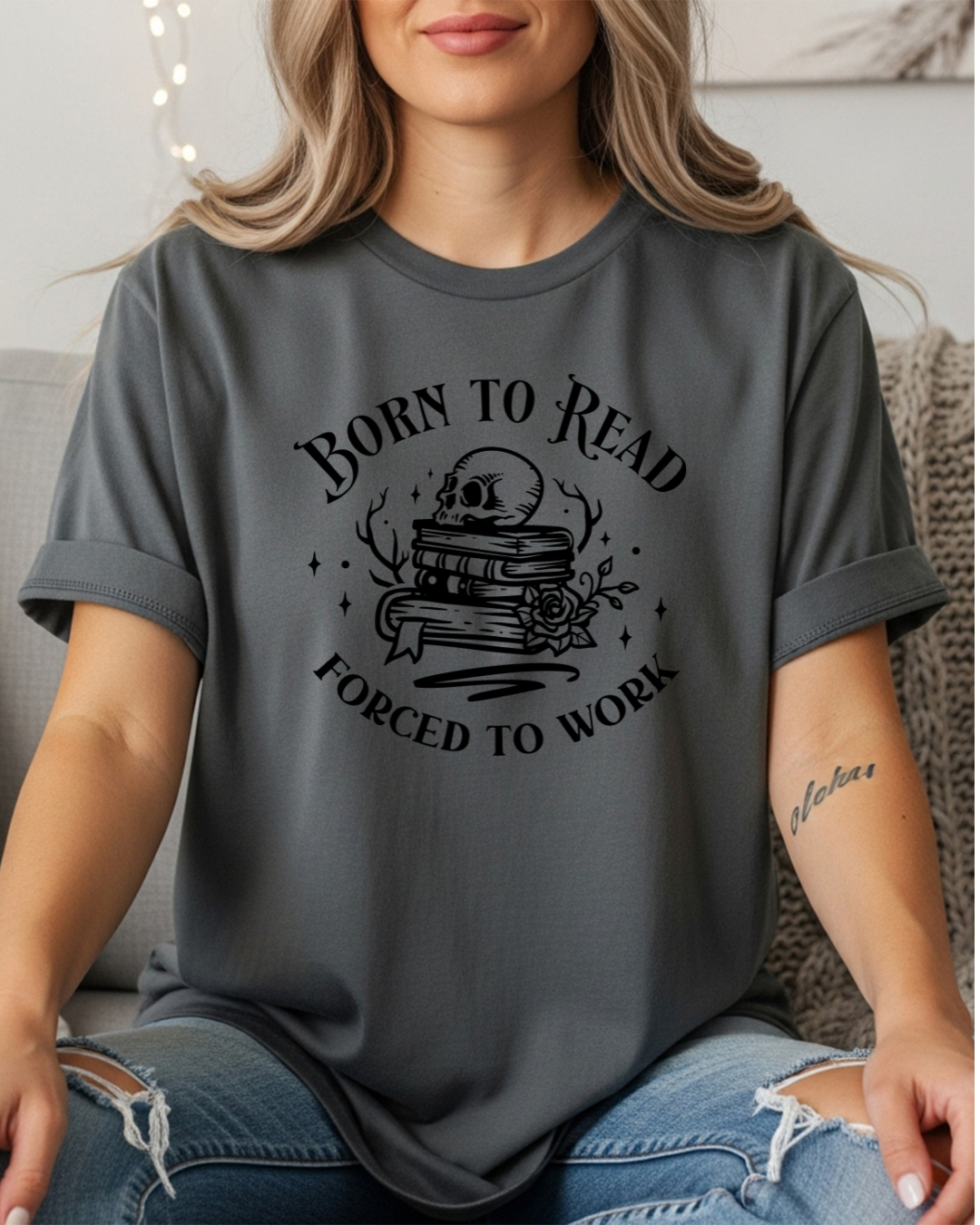 Born To Read, Forced To Work Women's Tee