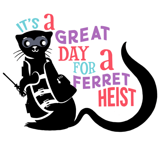 UV-DTF Sticker Colorful Ferret