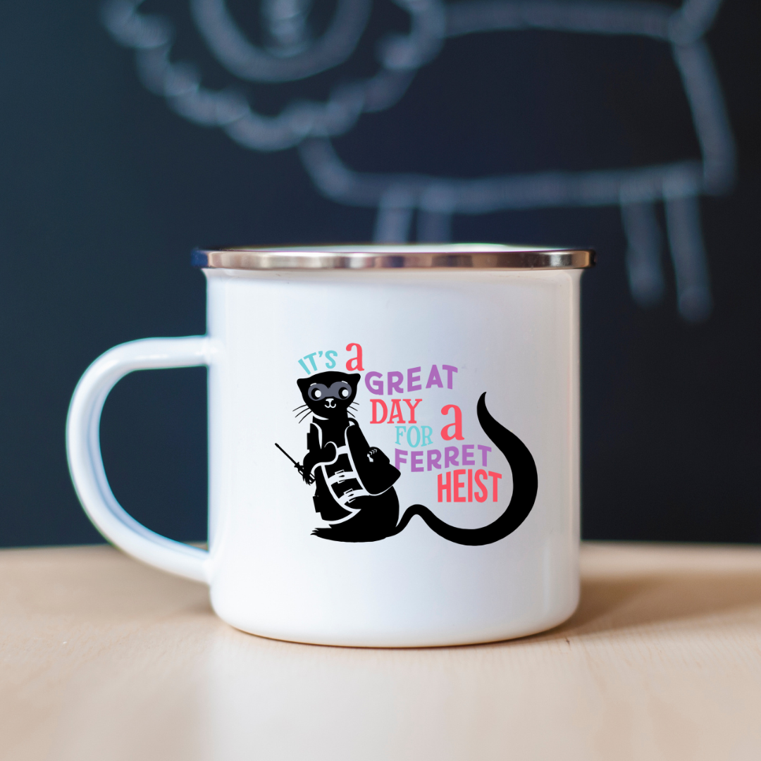 Hidden Legacy "Ferret Heist Colorful" Camping Mug