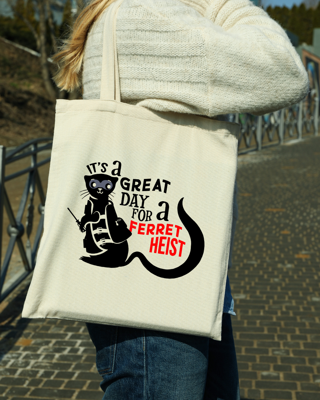 Hidden Legacy "Ferret Heist" Magnetic Snap Closure Canvas Tote