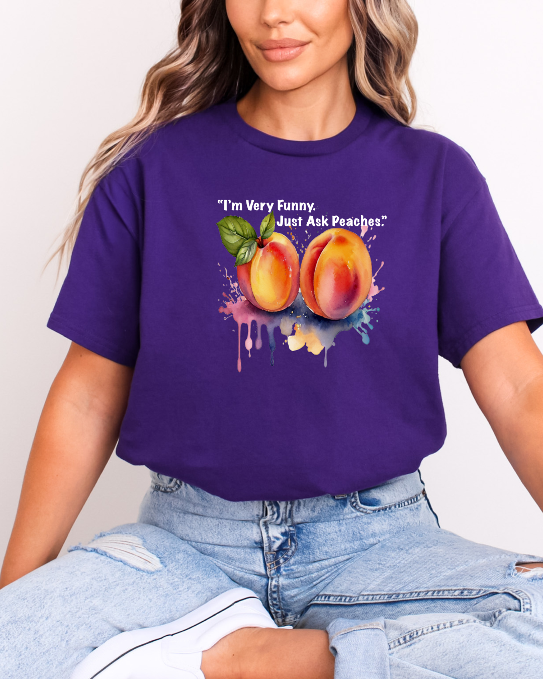 *Peaches Drip Tee