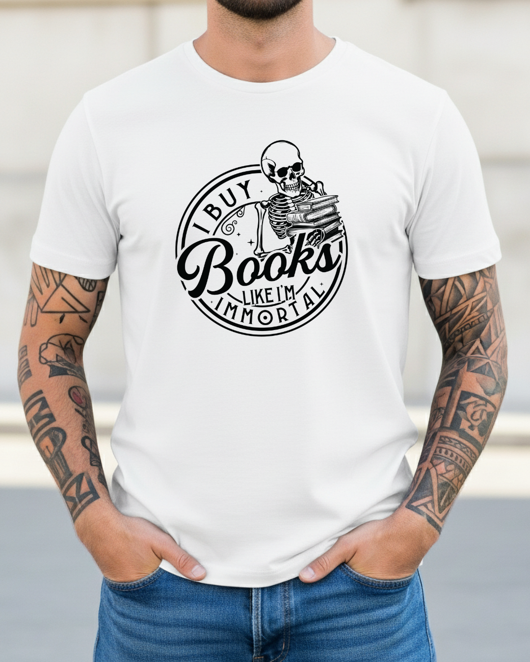 I Buy Books Like I'm Immortal Men's Tee