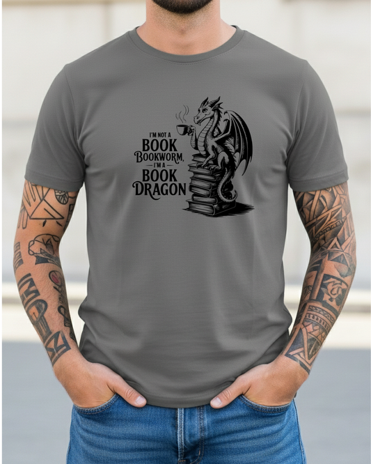 I'm Not a Bookworm I'm a Book Dragon Men's Tee