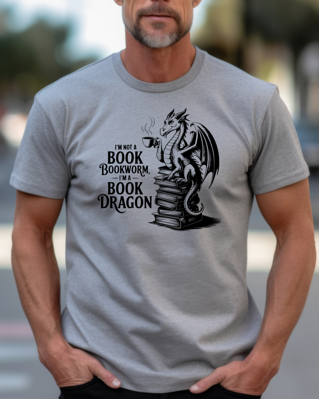 I'm Not a Bookworm I'm a Book Dragon Men's Tee
