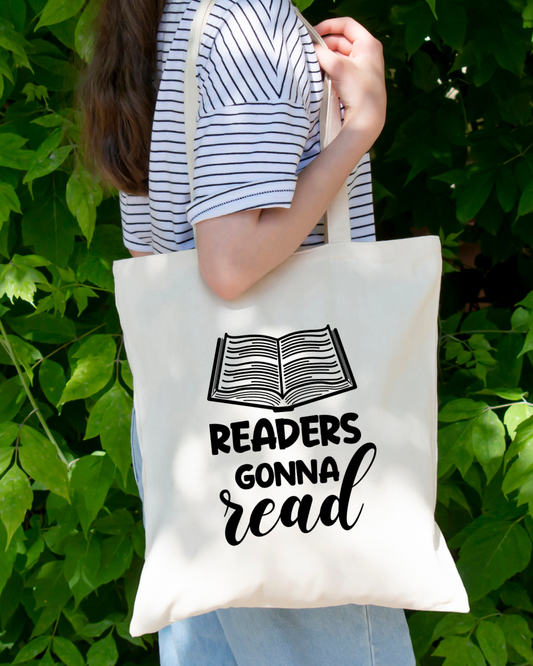 Readers Gonna Read Magnetic Snap Closure Canvas Tote